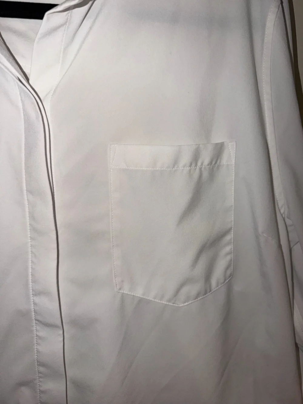 Athleta Women's White Long-Sleeve Button-Front Shirt XL - Picture 3 of 12